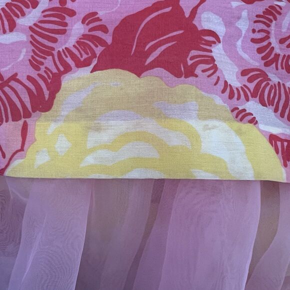 Lilly Pulitzer Winners Circle Pink Floral White Label Sleeveless Sundress Sz 8 - Picture 11 of 11